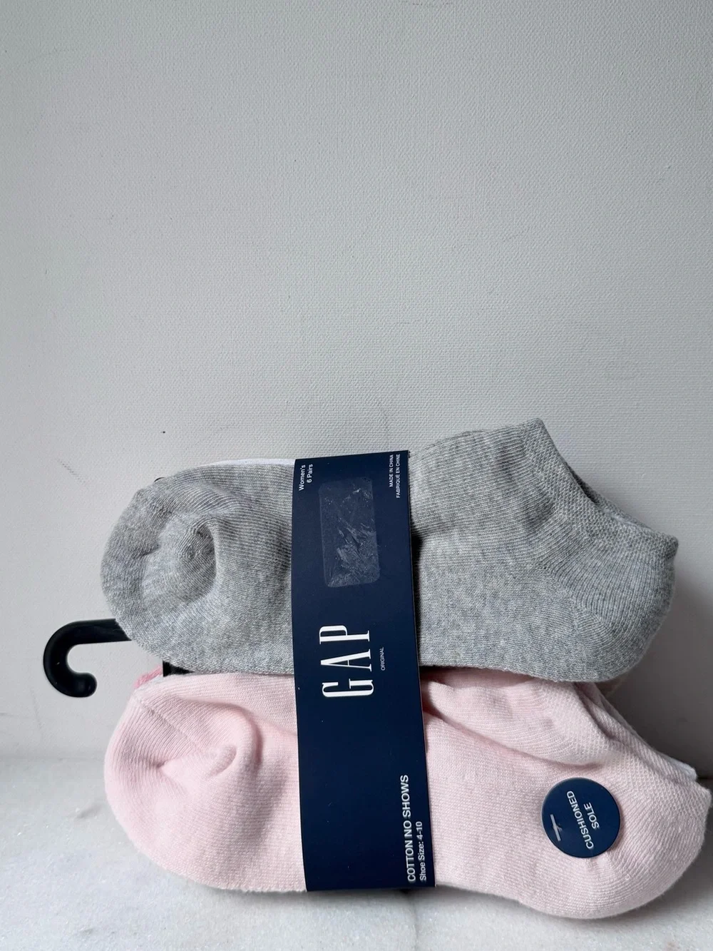 Gap not show cotton Socks — Light Gray ,Pale Pink,beige,white 6 pairs